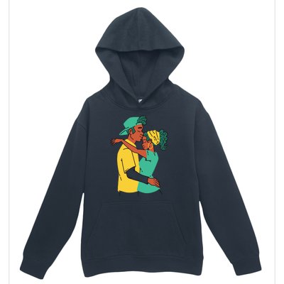 African American Couple Urban Pullover Hoodie