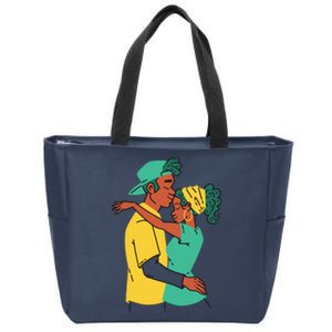 African American Couple Zip Tote Bag