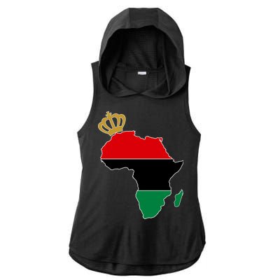 African American Pride Crown Ladies PosiCharge Tri-Blend Wicking Draft Hoodie Tank