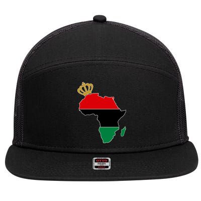 African American Pride Crown 7 Panel Mesh Trucker Snapback Hat