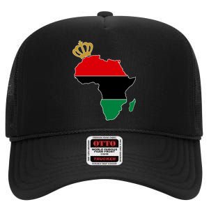 African American Pride Crown High Crown Mesh Back Trucker Hat