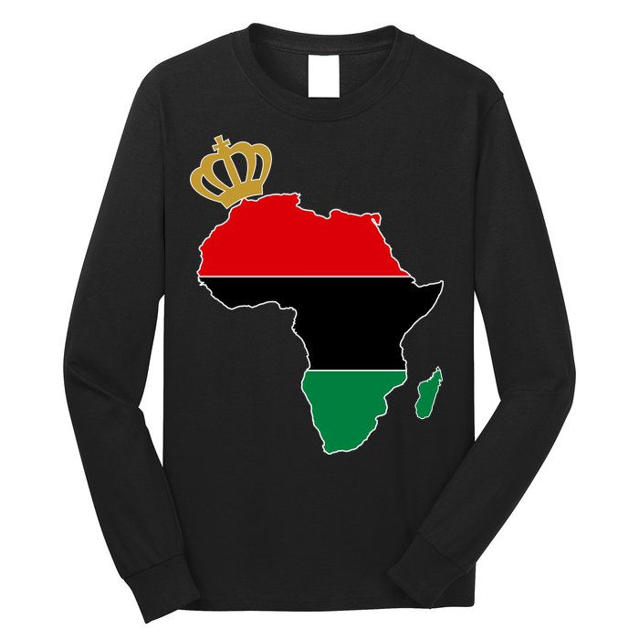 African American Pride Crown Long Sleeve Shirt