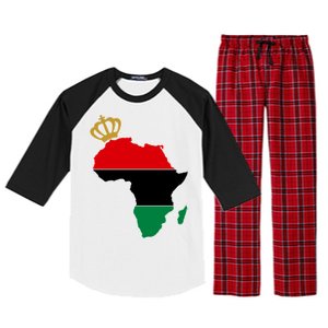 African American Pride Crown Raglan Sleeve Pajama Set