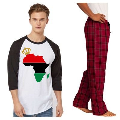 African American Pride Crown Raglan Sleeve Pajama Set