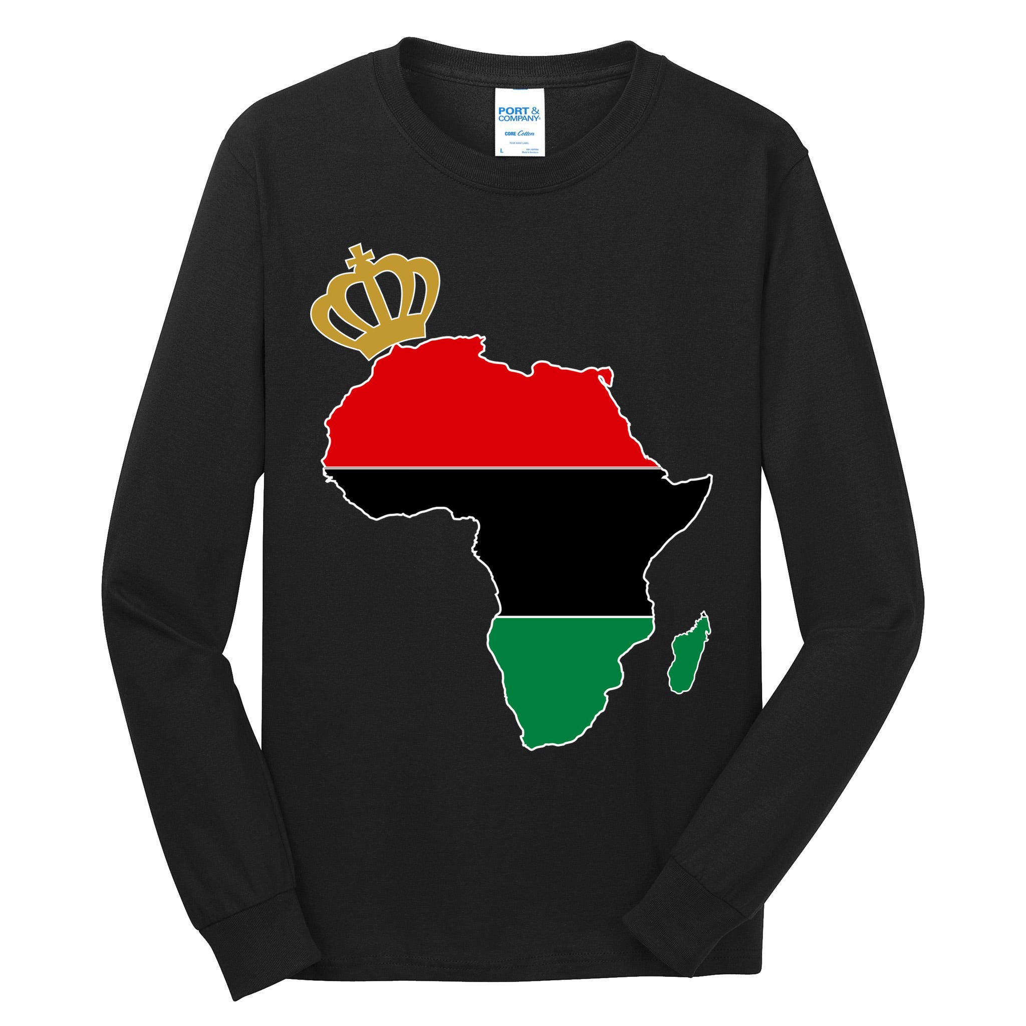 African American Pride Crown Tall Long Sleeve T-Shirt