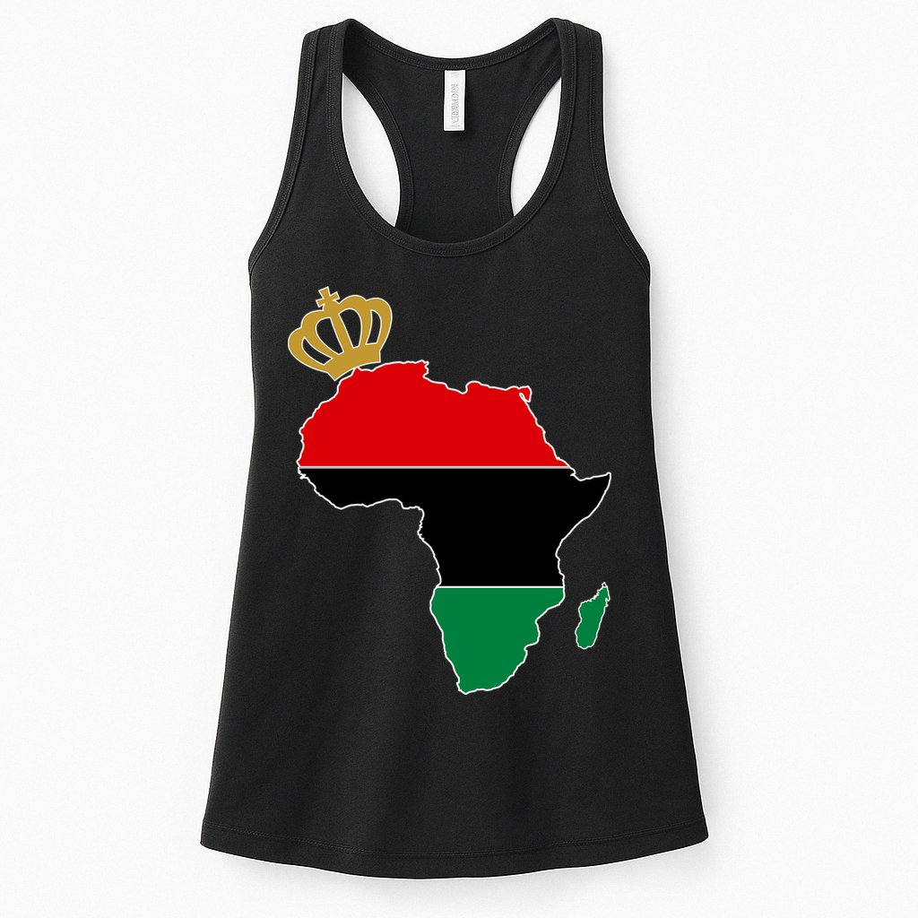 African American Pride Crown Womens Tank Top