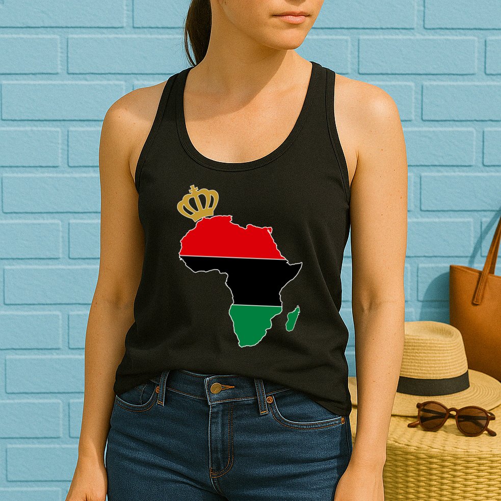 African American Pride Crown Womens Tank Top
