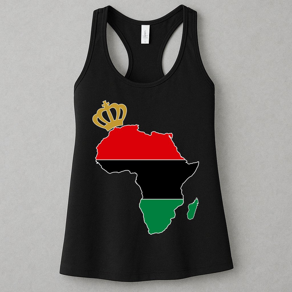 African American Pride Crown Womens Tank Top