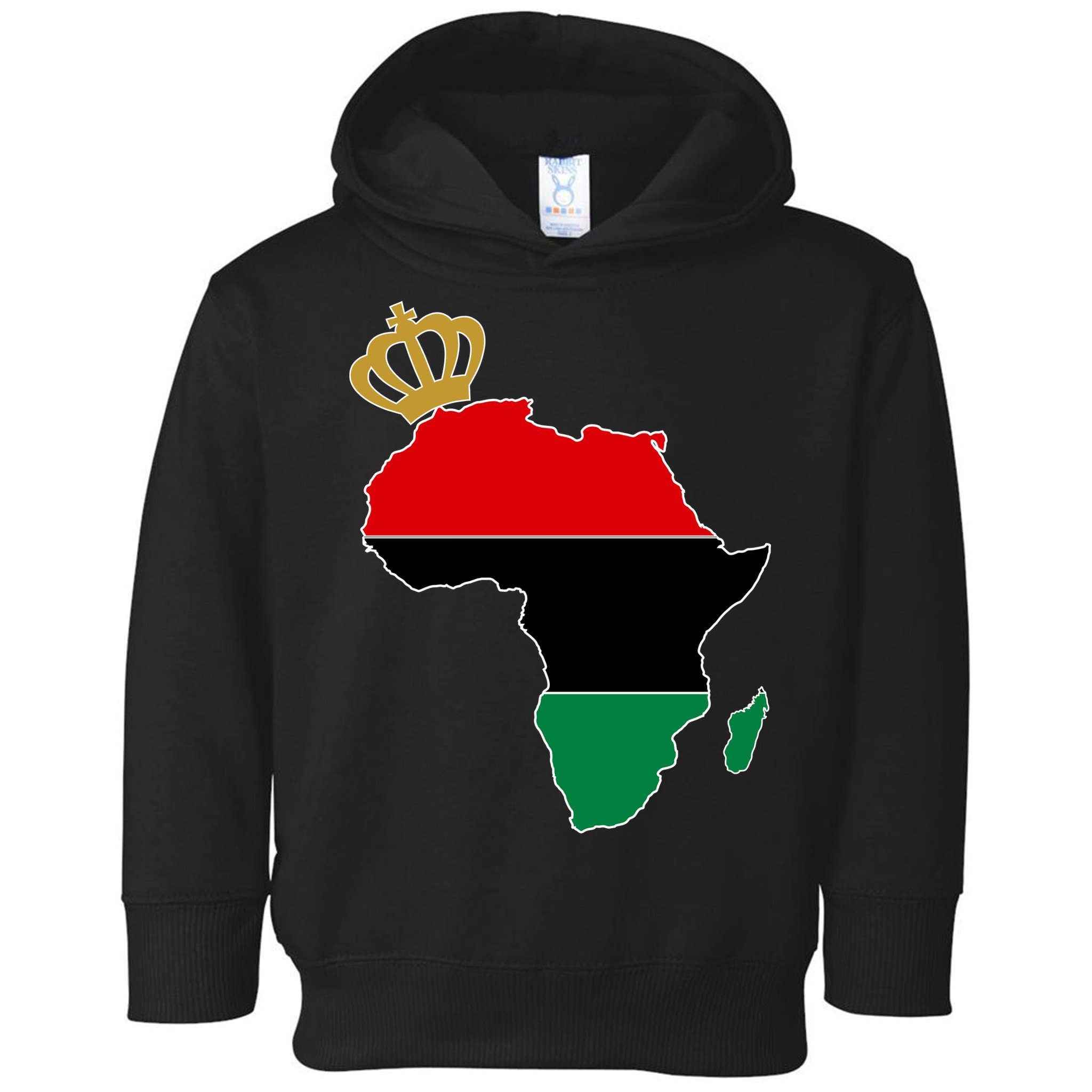 African American Pride Crown Toddler Hoodie