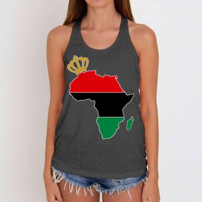 African American Pride Crown Women's Knotted Racerback Tank