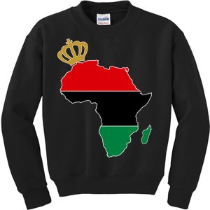 African American Pride Crown Kids Sweatshirt