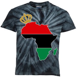 African American Pride Crown Kids Tie-Dye T-Shirt