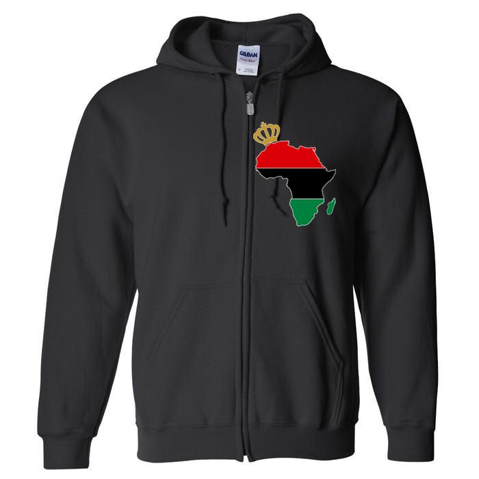 African American Pride Crown Full Zip Hoodie