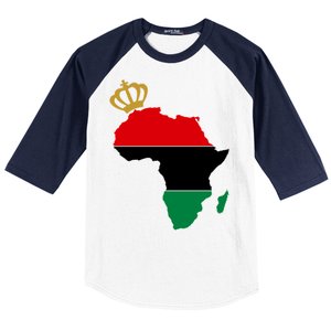 African American Pride Crown Baseball Sleeve Shirt