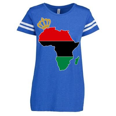 African American Pride Crown Enza Ladies Jersey Football T-Shirt