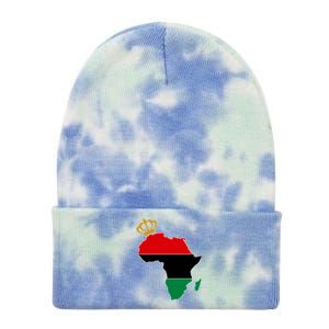 African American Pride Crown Tie Dye 12in Knit Beanie