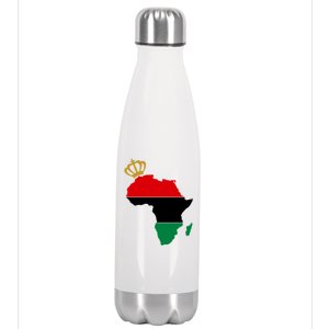 African American Pride Crown Stainless Steel Insulated Water Bottle