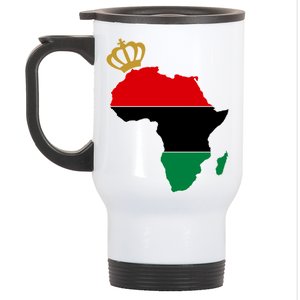 African American Pride Crown Stainless Steel Travel Mug