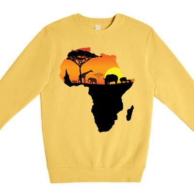 African Animals Premium Crewneck Sweatshirt