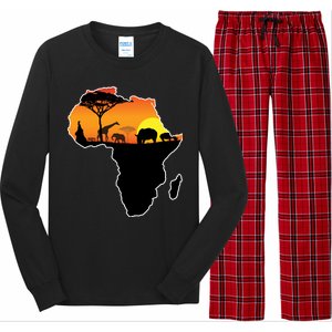 African Animals Long Sleeve Pajama Set