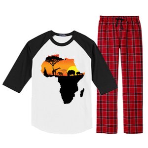 African Animals Raglan Sleeve Pajama Set