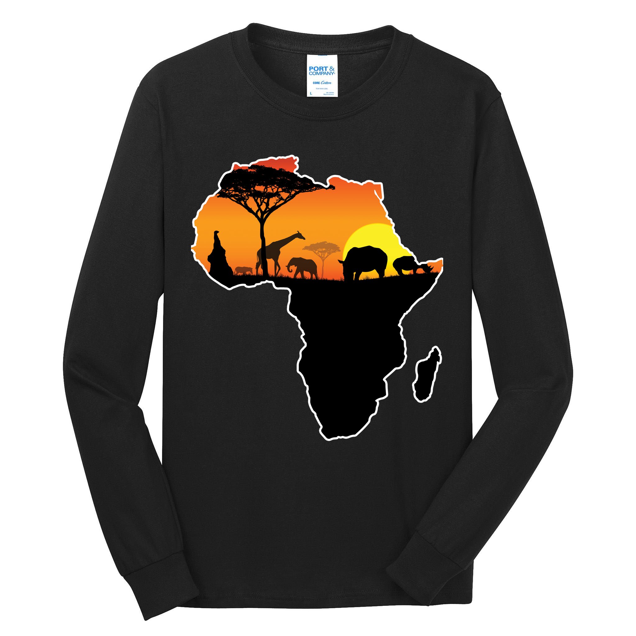 African Animals Tall Long Sleeve T-Shirt