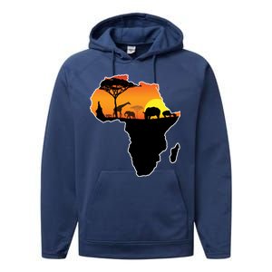 African Animals Performance Fleece Hoodie