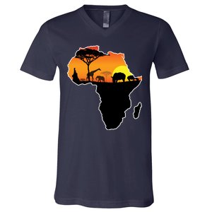 African Animals V-Neck T-Shirt