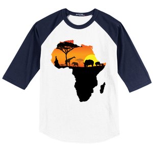 African Animals Baseball Sleeve Shirt