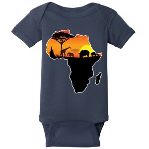 African Animals Baby Bodysuit