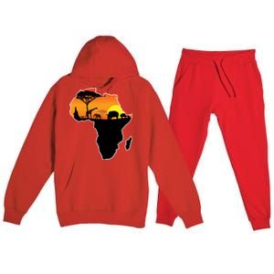 African Animals Premium Hooded Sweatsuit Set