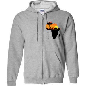 African Animals Full Zip Hoodie