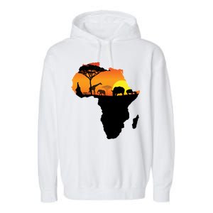 African Animals Garment-Dyed Fleece Hoodie