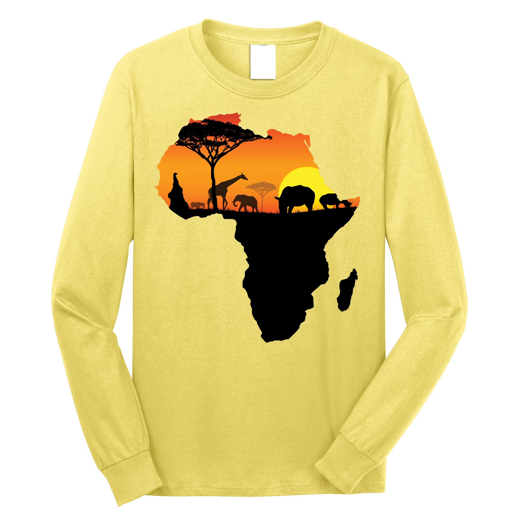 African Animals Long Sleeve Shirt