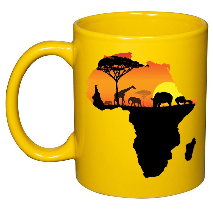 African Animals 11oz C Handle Ceramic Mug