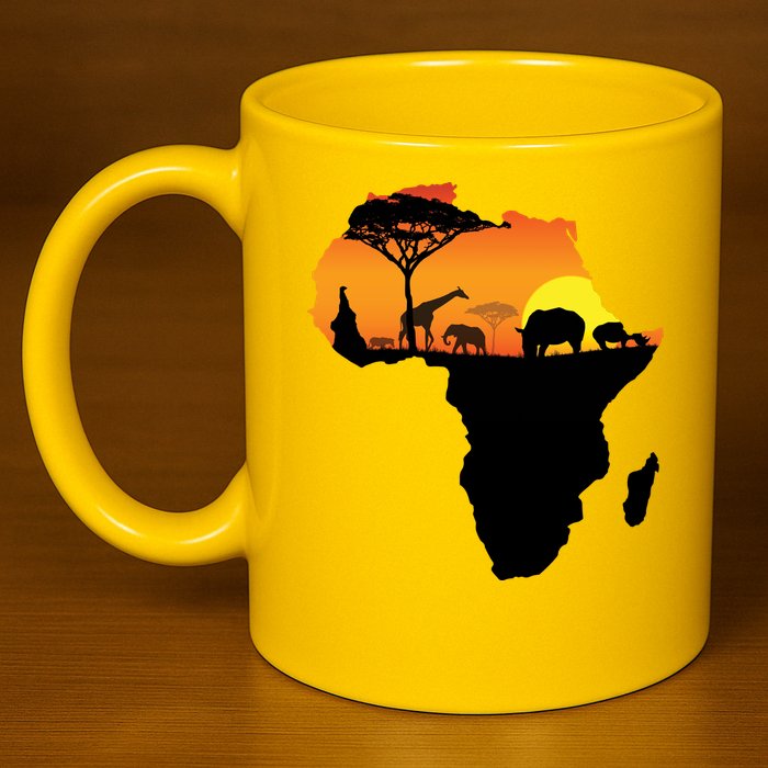 African Animals 11oz C Handle Ceramic Mug