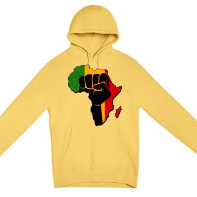 African Black Power Fist Premium Pullover Hoodie