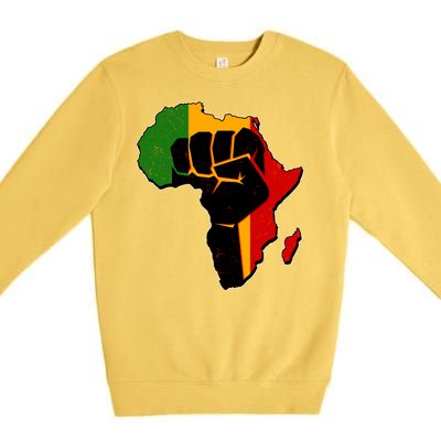 African Black Power Fist Premium Crewneck Sweatshirt