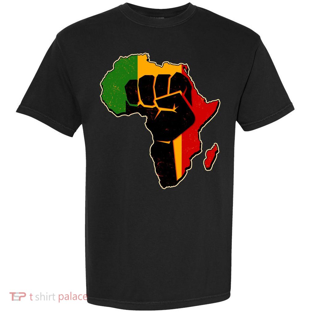 African Black Power Fist Garment-Dyed Heavyweight T-Shirt