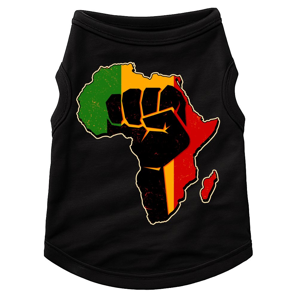 African Black Power Fist Doggie Tank