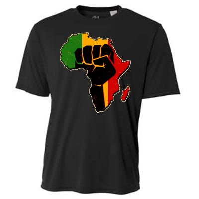 African Black Power Fist Cooling Performance Crew T-Shirt