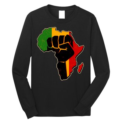 African Black Power Fist Long Sleeve Shirt