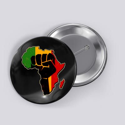 African Black Power Fist Button
