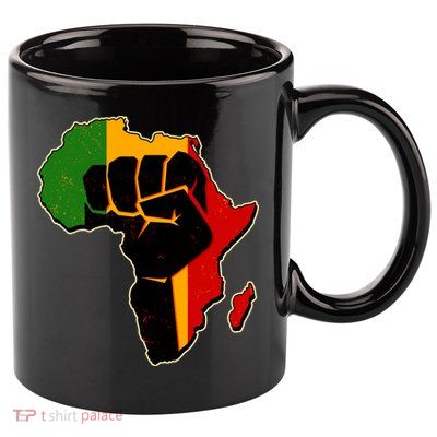 African Black Power Fist 11oz C Handle Ceramic Mug