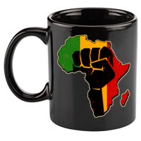 African Black Power Fist 11oz C Handle Ceramic Mug
