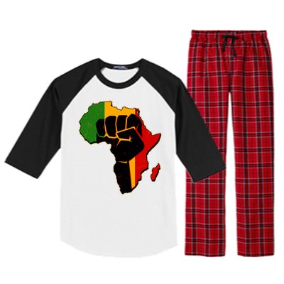 African Black Power Fist Raglan Sleeve Pajama Set