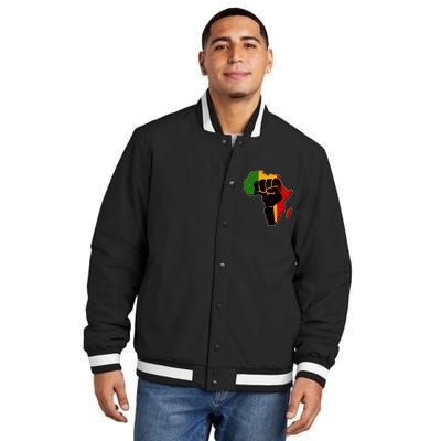 African Black Power Fist Insulated Varsity Jacket