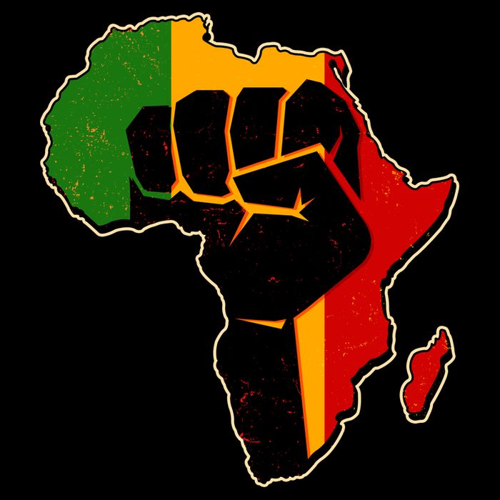 African Black Power Fist 16 in Basic Backpack