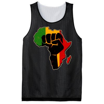 African Black Power Fist Mesh Reversible Basketball Jersey Tank