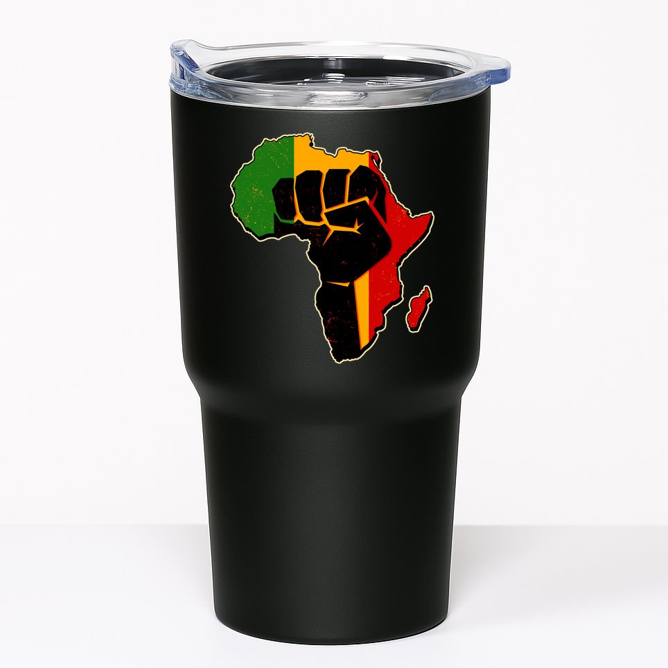African Black Power Fist Tumbler